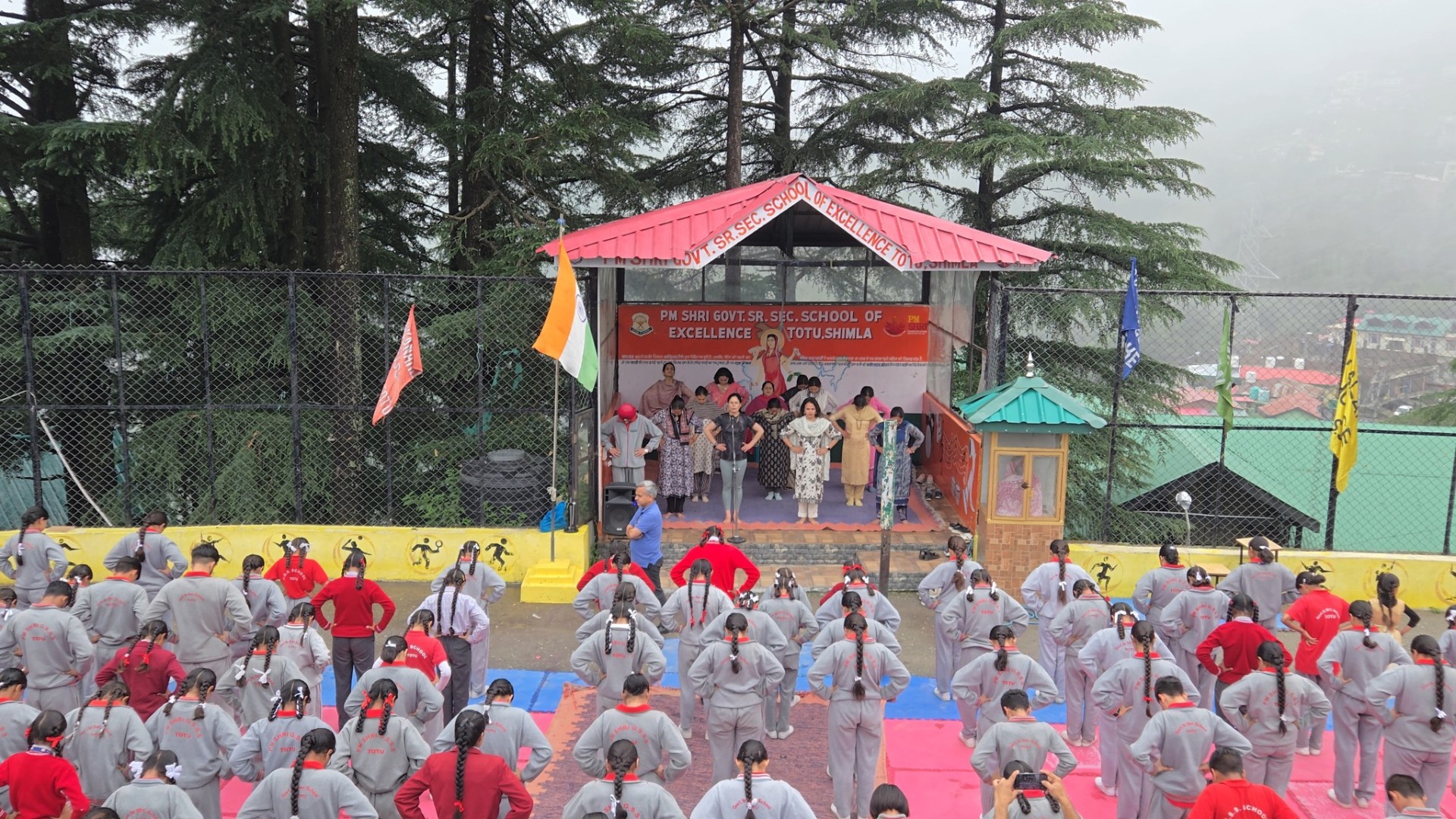 Students of PM SHRI Govt. Sr. Sec. School of Excellence Totu, Shimla on campus